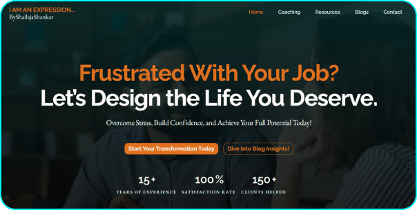 Life and Career Coach Website