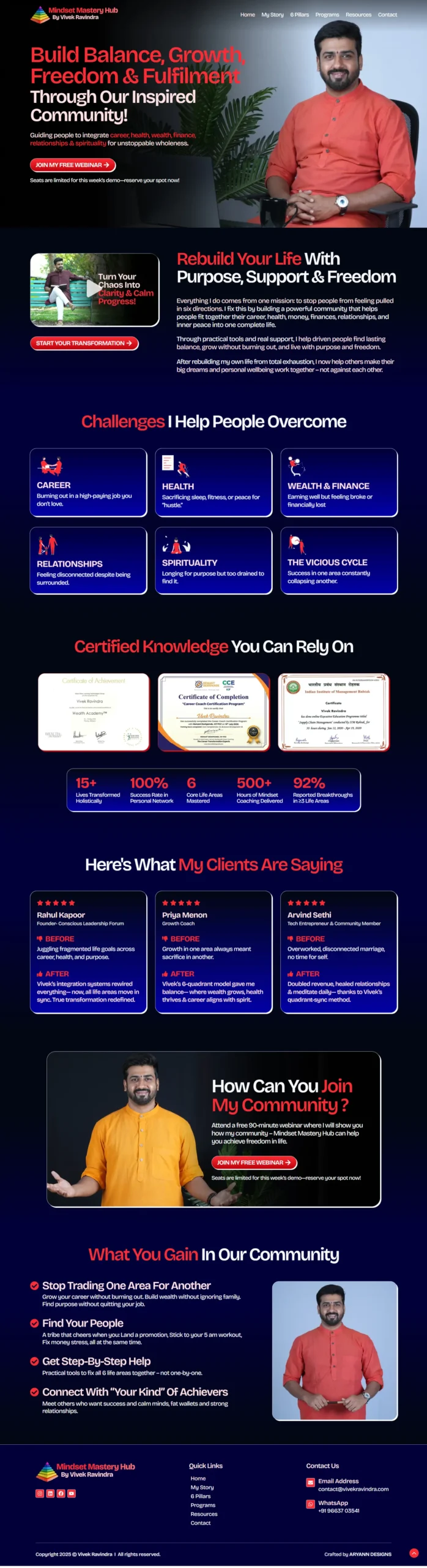 Life and Career Coach Website