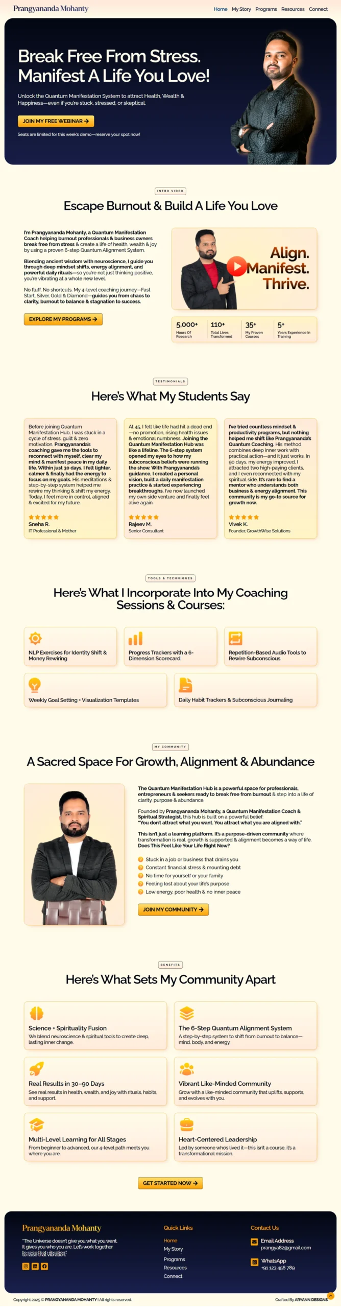 Life and Career Coach Website