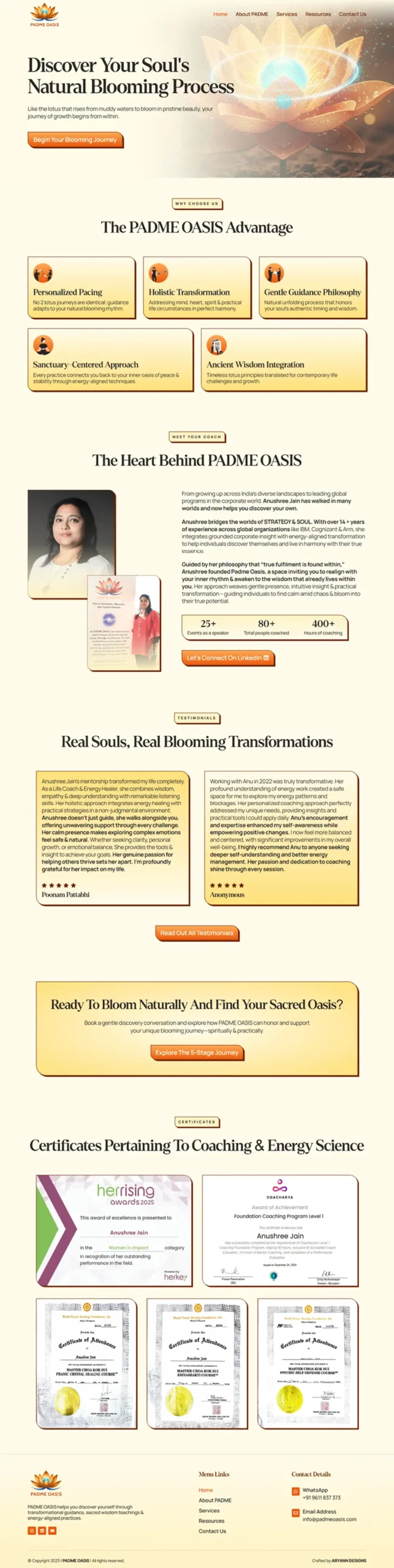 Life and Career Coach Website